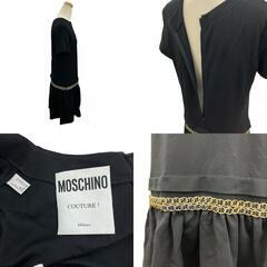 186000 現状品 MOSCHINO モスキーノ ワンピース　チェーン　 ブラック レディース [1000025423845]の画像
