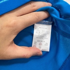 TDP メッセージプリント 半袖Tシャツ 青　ニューバランスの画像