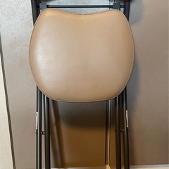 折りたたみイス ベージュ 在宅ワーク[ニトリ製品 ]の画像