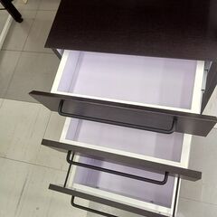 ★リユースのサカイ千葉中央店★期間限定割引有 ニトリ デスク・袖机セット ブラウン H76×D60×W120 クリーニング済み TC4396の画像
