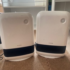 中古アイリスオーヤマ　セラミックファンヒーター2個の画像