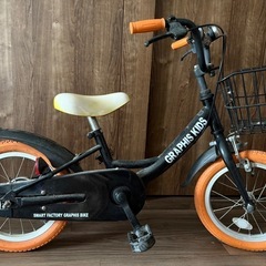 子供　GRAPHIS KIDS 自転車　GR-16  16インチ オシャレ　黄色／黒　質が良いの画像