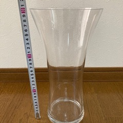 花瓶　高さ約30cm 透明　ガラスの画像