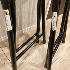 折りたたみイス　2脚　ブラウン　ニトリ　の画像