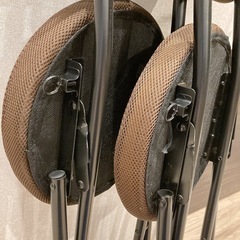 折りたたみイス　2脚　ブラウン　ニトリ　の画像