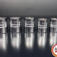 MAC TOOLS マックツール X2シリーズ 1/4 5/16 3/8 7/16 1/2 9/16 5/8 11/16 3/4 13/16 7/8 15/16 ソケット 12個セット インチ 中古 【ハンズクラフト沖縄豊見城店】の画像