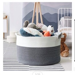 ほぼ未使用　収納カゴ　色はベージュの画像