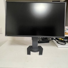 27 インチ PC モニター とテーブル 幅120cm 奥行59...