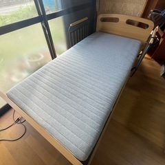 【マットレス付】介護ベッド　マットレスクリーニング済み　現金のみ