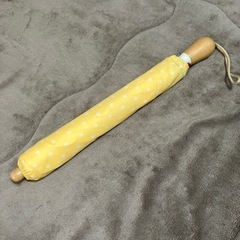 折りたたみ傘　黄色　ドットの画像