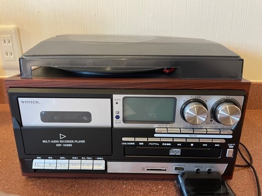 【美品】WINTECH マルチプレーヤー　レコード　カセット　CD