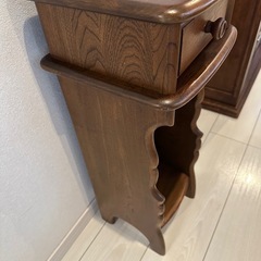 ミッドセンチュリー　ヴィンテージ　カリモク　電話台 花台　キャビネットの画像