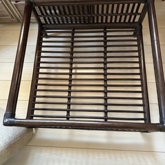 カザマ ラタン コーヒーテーブル ダークブラウン