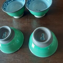 湯呑み茶碗　４個セット（緑色）の画像