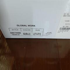 新品GLOBALWORKスニーカー、デニム柄27.0～27.5の画像