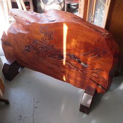 衝立 ついたて 一枚板 和家具 木工芸 天然木 古民家 旅館 和室 大迫力 ②の画像