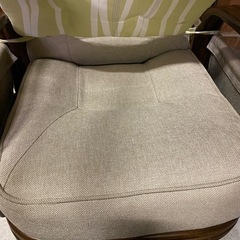 値下げしました！籐　リクライニング　回転式チェア の画像