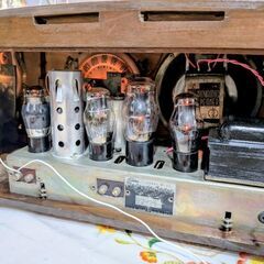 bluetooth真空管ラジオ昭和レトロ マツダ614A マジックアイ