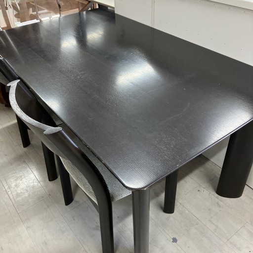 ダイニング 3点セット shirakawa ダークブラウン 【トレファク堺福田店】