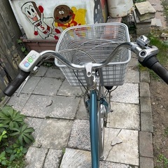 【Y1683】未整備・電動アシスト　サンヨー　エネループ　26インチ　バッテリー・充電器・鍵あり　17,100円（防犯・税込）の画像