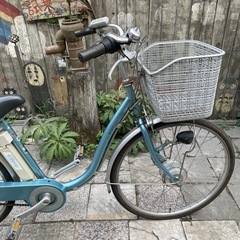 【Y1683】未整備・電動アシスト　サンヨー　エネループ　26インチ　バッテリー・充電器・鍵あり　17,100円（防犯・税込）の画像