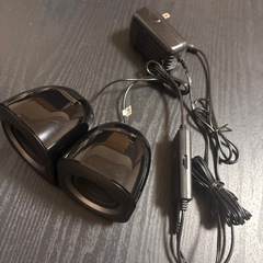 現金可能！ELECOM スピーカー AC電源 AUX接続 ブラック MS-P08A2BKの画像