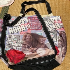 でかバッグ【猫】の画像