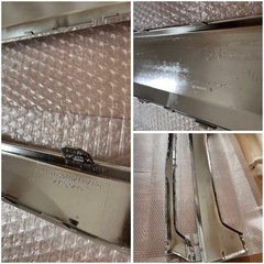 値下げハイエース200系シルバーメッキフロントグリル&リアガーニッシュセットの画像