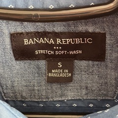 BANANA REPUBLIC ドット柄シャツ ネイビー Sサイズの画像