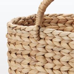 無印良品MUJI★新品★ウォーターヒヤシンス　持ち手付　オーバル　バスケット　大の画像