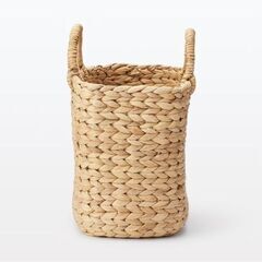 無印良品MUJI★新品★ウォーターヒヤシンス　持ち手付　オーバル　バスケット　大の画像