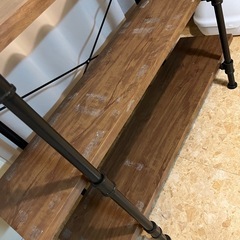 収納棚 おしゃれパイプラック 木製 ヴィンテージ の画像