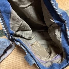 ジーンズ素材バッグの画像