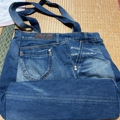 ジーンズ素材バッグの画像