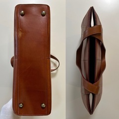いたがきITAGAKIレディーストートバッグトートバックハンドバッグ肩掛けバッグハンドバック肩掛けバックレザー本革牛革茶色ブラウンの画像