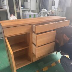 大阪❗️♻️エコマックス♻️配送も可🙌⭕️「43」ナチュラルウッド モダンキャビネットの画像