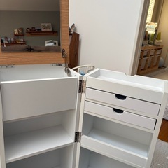 ドレッサー　ドレッサーワゴン　メイクボックス　メイクワゴン　（お値下げ交渉承ります）の画像