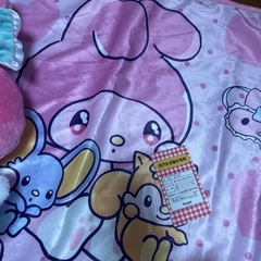 【新品マイメロディー膝掛け＆ぬいぐるみ】の画像