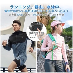 水泳対応 骨伝導イヤホン MP3内蔵32GB 完全防水 Bluetooth5.4の画像