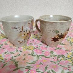 美濃焼 桜 紅葉 ペアマグカップの画像