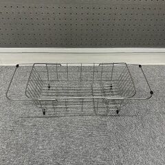 水切りカゴ　ワイヤー　ステンレス　シンプル　深めの画像