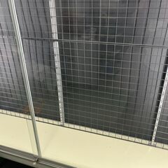 日本アルミ ガラスショーケース ライト付 大型 棚板無し 幅180cm×奥行45cm×高さ183cm の画像
