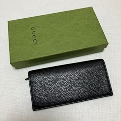 GUCCI レザー長財布 黒の画像
