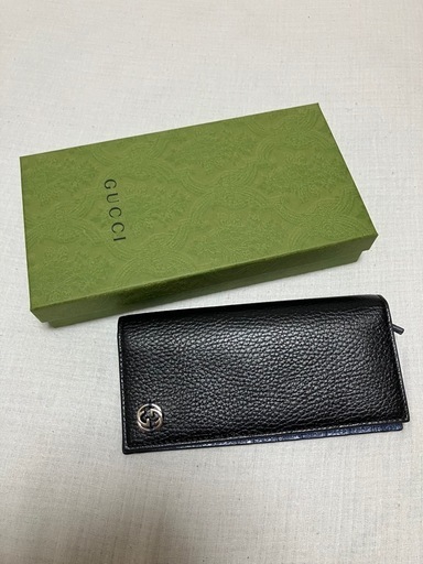 GUCCI レザー長財布 黒