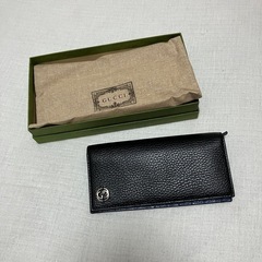 GUCCI レザー長財布 黒の画像