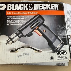 BLACK&DECKER 6.0V 電動ドリルドライバー 9049の画像