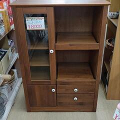 キッチンボード 木製 オシャレなデザイン  【こちらは店舗です。浜村鹿野温泉ICから3分 買取本舗 宮本リサイクル 営業時間9～19時 定休日水曜のみ←連絡できませんm(_ _)m】の画像