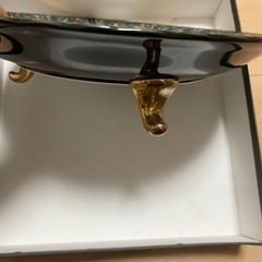 華やかなフルーツ皿 足つき 陶器の画像