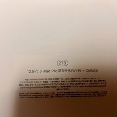 iPad pro12.9 第6世代 Wi-Fi＋Cellular 2TB Apple M2チップ Apple Pencilセットの画像