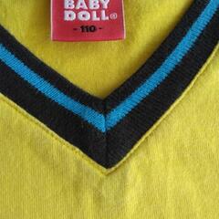 VネックＴシャツ　黄　110　ベビードールBABYDOLLベビドの画像